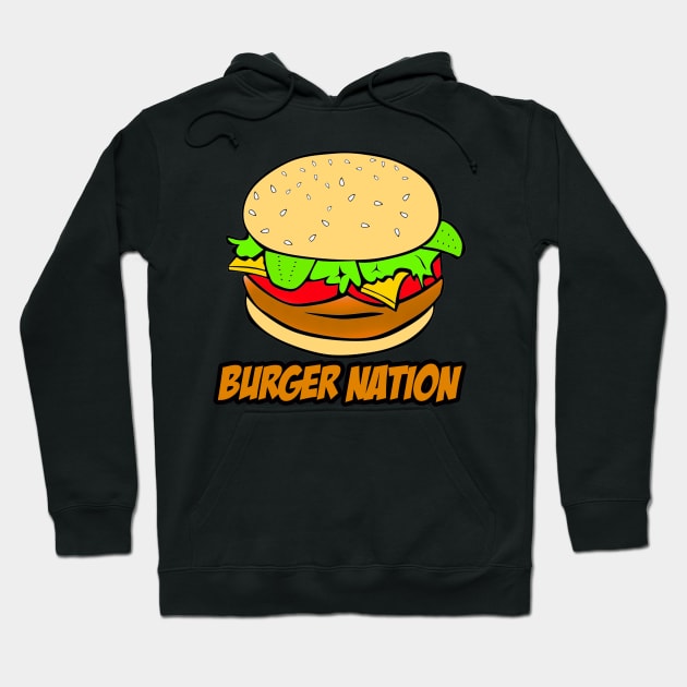 Burger Nation Tee Hoodie by Jbug08x